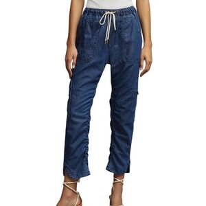 Anthropologie‎ Pilcro Womens S Denim The Cottage Utility Crop Ruched Jeans
